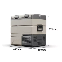 GELADEIRA AUTOMOTIVA PORTATIL 55L 12V / 24V / 110V / 220V COM BATERIA TOP55D DZ TOP RV - loja online