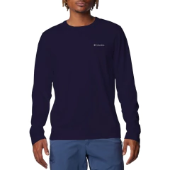 CAMISETA MASCULINA MANGA LONGA DRY FPS 50 NEBLINA AZUL MARINHO 320423511 COLUMBIA