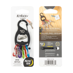 CHAVEIRO EM AÇO INOX PRETO KEYRACK+ S-BINER NITE IZE na internet