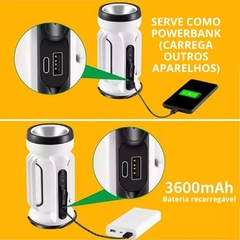 LANTERNA E LAMPIÃO RECARREGÁVEL LYD-003 AF - Terratop Aventura