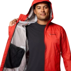 JAQUETA MASCULINA ANORAK EVAPOURATION II CORTA VENTO VERMELHO WM8514-698 COLUMBIA - loja online