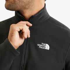 BLUSÃO MASCULINO FLEECE 1/4 ZIP PULOVER TKA 100 GLACIER PRETO A018NKX7 THE NORTH FACE - comprar online