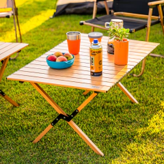MESA DOBRÁVEL DE AÇO FRADE 0,90X0,60M BEGE NAUTIKA - comprar online