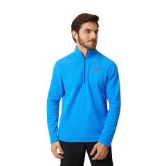 BLUSÃO MASCULINO FLEECE 1/4 ZIP PULOVER TKA 100 GLACIER AZUL A018NI0K THE NORTH FACE