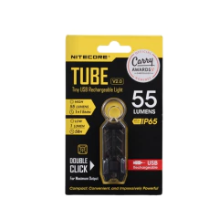LANTERNA CHAVEIRO RECARREGÁVEL USB 55 LÚMENS TUBE V2.0 TRANSPARENTE NITECORE - comprar online