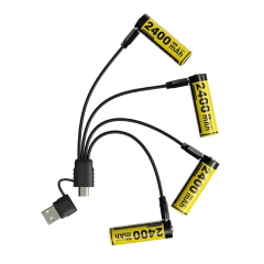 KIT DE BATERIA DE LITIO C/ 4PÇS 2400MAH 1.5V NH2400 NITECORE - comprar online