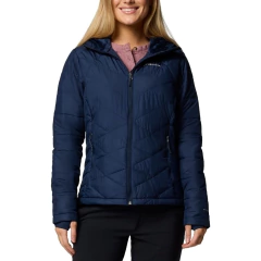 JAQUETA FEMININA HEAVENLY OMNI HEAT COM CAPUZ AZUL MARINHO WL0010-464 COLUMBIA