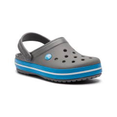 SANDÁLIA MASCULINA CROCBAND CINZA CHARCOAL/AZUL OCEAN X1101607W CROCS