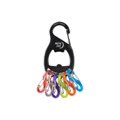 CHAVEIRO EM AÇO INOX PRETO KEYRACK+ S-BINER NITE IZE