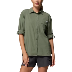 CAMISETA FEMININA MANGA LONGA DRY FPS 50 WILD CAST VERDE CYPRESS FL9602-316 COLUMBIA na internet