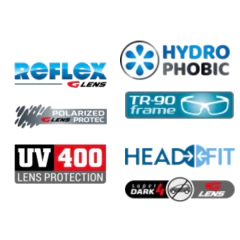 ÓCULOS MAKALU REFLEX PRETO E VERMELHO CAT 3 GOG