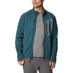 JAQUETA MASCULINA FLEECE TRIPLE CANYON FULL ZIP VERDE E LARANJA AX5416-414 COLUMBIA - Terratop Aventura