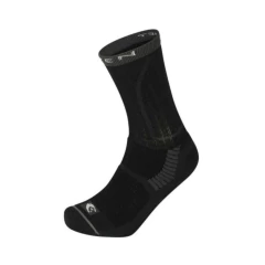 MEIA UNISSEX TÉRMICA LÃ MERINO T2 MIDWEIGHT HIKER ECO PRETO E CINZA LORPEN
