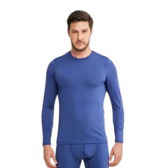 BLUSA MASCULINA SEGUNDA PELE BÁSICA AZUL MARINHO 117104AZ ALMA