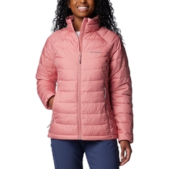 JAQUETA FEMININA POWDER LITE II COM CAPUZ ROSA CHICLETE WK4391-629 COLUMBIA