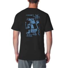 CAMISETA MASCULINA MANGA CURTA MALHA BEARLY TRIBE PRETO 321050010 COLUMBIA - comprar online