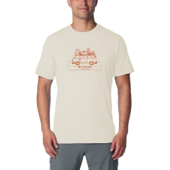 CAMISETA MASCULINA MANGA CURTA ALGODÃO VAN LIFE BEGE DARK STONE 321047278 COLUMBIA