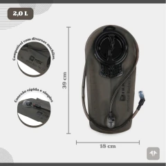 REFIL DE HIDRATAÇÃO HIDRABAG 2L COM TAMPA FRONTAL NAUTIKA - loja online