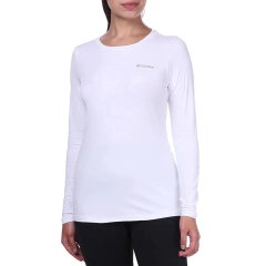 CAMISETA FEMININA MANGA LONGA DRY FPS 50 NEBLINA BRANCO 320425100 COLUMBIA