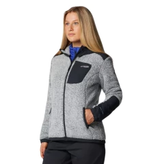 JAQUETA FEMININA SHERPA ARCTIC CREST TITANIUM FULL ZIP CINZA E PRETO AK8804-100 COLUMBIA na internet