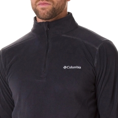 BLUSÃO MASCULINO FLEECE KLAMATH RANGE II HALF ZIP PRETO AM6558-010 COLUMBIA - comprar online
