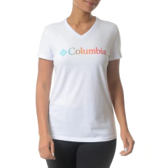 CAMISETA FEMININA MANGA CURTA ALGODÃO SUN TREK GRAPICH BRANCO 321031100 COLUMBIA