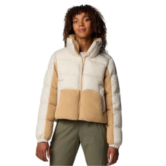 JAQUETA FEMININA LEADBETTER POINT SHERPA II SEM CAPUZ BEGE E MARROM WL5806-278 COLUMBIA