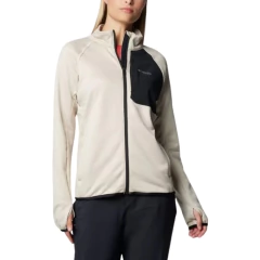 JAQUETA FEMININA FLEECE TRIPLE CANYON TITANIUM FULL ZIP BEGE E PRETO AK9835-278 COLUMBIA