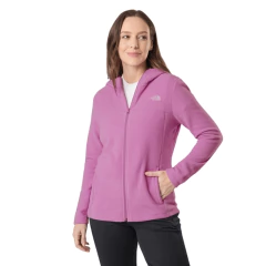 JAQUETA FEMININA FLEECE GLACIER FULL ZIP COM CAPUZ ROSA A044N1I8 THE NORTH FACE