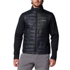 JAQUETA MASCULINA TECH HYBRID SOFTSHELL SEM CAPUZ PRETO WO7913-010 COLUMBIA