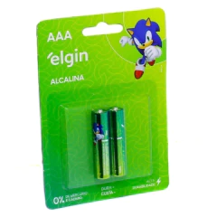 PILHA AAA 1,5V ALCALINA C/ 2PÇS ELGIN UNI