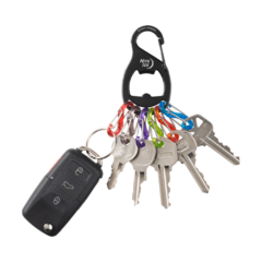 CHAVEIRO EM AÇO INOX PRETO KEYRACK+ S-BINER NITE IZE - comprar online