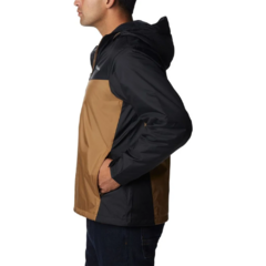JAQUETA MASCULINA GLENNAKER SHERPA LINED CORTA VENTO PRETO E MARROM XM0676-009 COLUMBIA - loja online