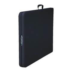 MESA DOBRÁVEL ROBUST DE AÇO/POLIETILENO 1,80X0,70M PRETO NAUTIKA - loja online