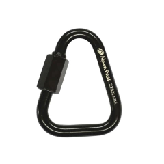 MALHA RÁPIDA DE AÇO TIPO DELTA C/ CONECTOR ROSCA 8MM 27KN PRETA ALPEN PASS