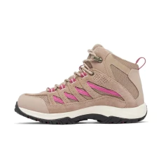 BOTA FEMININA IMPERMEÁVEL WATERPROF CRESTWOOD MID BEGE CLARO E ROSA BL5371-258 COLUMBIA - comprar online