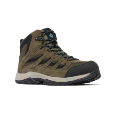 BOTA MASCULINA IMPERMEÁVEL WATERPROF CRESTWOOD MID VERDE E PRETO BM5371-326 COLUMBIA