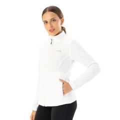 JAQUETA FEMININA FLEECE MINIMAL FULL ZIP SEM CAPUZ BRANCO 2075018110BR02 ALPEN - comprar online