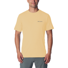 CAMISETA MASCULINA MANGA CURTA MALHA BASIC LOGO AMARELO CAMEL 320373292 COLUMBIA