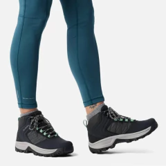 BOTA FEMININA IMPERMEÁVEL WATERPROF TRANSVERSE HIKE PRETO E VERDE CLARO BL7619-010 COLUMBIA - comprar online