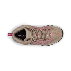 BOTA FEMININA IMPERMEÁVEL WATERPROF CRESTWOOD MID BEGE CLARO E ROSA BL5371-258 COLUMBIA - loja online