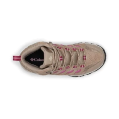 BOTA FEMININA IMPERMEÁVEL WATERPROF CRESTWOOD MID BEGE CLARO E ROSA BL5371-258 COLUMBIA - loja online