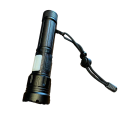 LANTERNA RECARREGÁVEL USB E PILHA LED 17CM PRETO H24216 MD - comprar online
