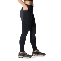 CALÇA FEMININA LEGGING HYBRID KNIT BOTTOM PRETO AL0635-010 COLUMBIA - comprar online