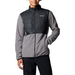 JAQUETA MASCULINA FLEECE BASIN BUTTE II FULL ZIP CINZA E PRETO AO4318-023 COLUMBIA