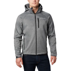 JAQUETA MASCULINA CASCADE RIDGE II COM CAPUZ SOFTSHELL CINZA CHARCOAL WM3241-030 COLUMBIA