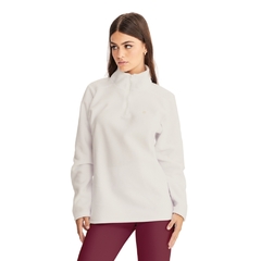 BLUSÃO FEMININO FLEECE 1/2 ZIP BEGE 118101BG ALMA