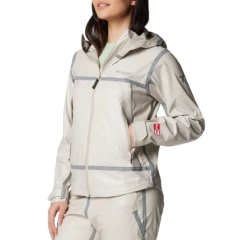 JAQUETA FEMININA IMPERMEÁVEL OUTDRY EXTREME WYLDWOOD SHELL BEGE E CINZA WK3713-278 COLUMBIA na internet
