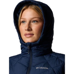 JAQUETA FEMININA HEAVENLY OMNI HEAT COM CAPUZ AZUL MARINHO WL0010-464 COLUMBIA - Terratop Aventura