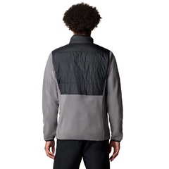 JAQUETA MASCULINA FLEECE BASIN BUTTE II FULL ZIP CINZA E PRETO AO4318-023 COLUMBIA - Terratop Aventura